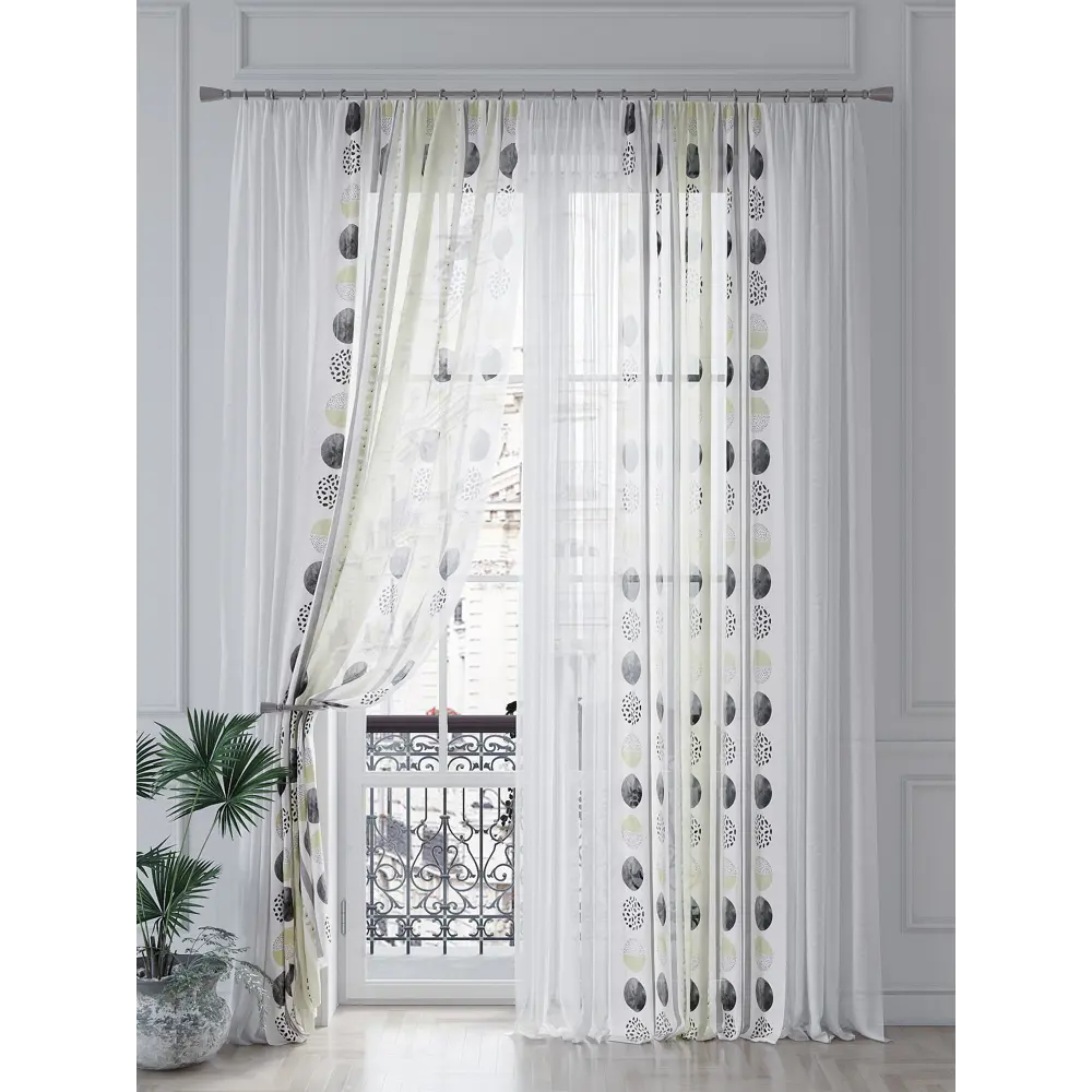 Фото 4 Тюль на ленте At Home Рилорикрос 150x260 см вуаль цвет серебристый/белый/серый AA542120 Фото 4 Тюль на ленте At Home Рилорикрос 150x260 см вуаль цвет серебристый/белый/серый AA542120
