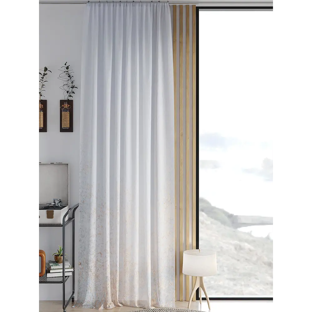 Фото Тюль на ленте At Home Мокинер 150x260 см вуаль цвет серебристый/серый AA542213 Фото Тюль на ленте At Home Мокинер 150x260 см вуаль цвет серебристый/серый AA542213