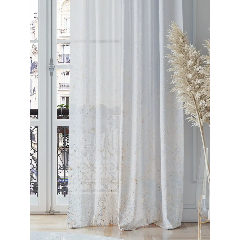 Фото 3 Тюль на ленте At Home Мокинер 150x260 см вуаль цвет серебристый/серый AA542213 Фото 3 Тюль на ленте At Home Мокинер 150x260 см вуаль цвет серебристый/серый AA542213