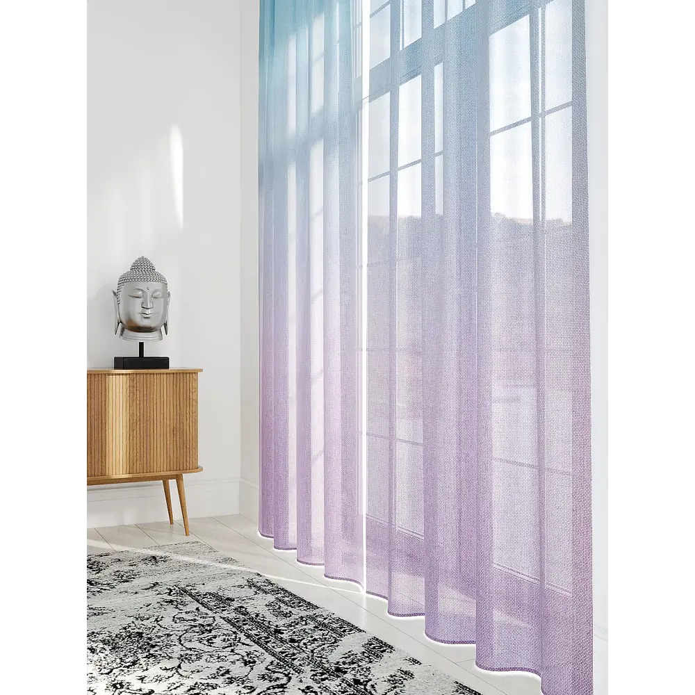 Фото Тюль на ленте At Home Имтиос 150x280 см вуаль цвет бирюзовый AA971424 Фото Тюль на ленте At Home Имтиос 150x280 см вуаль цвет бирюзовый AA971424