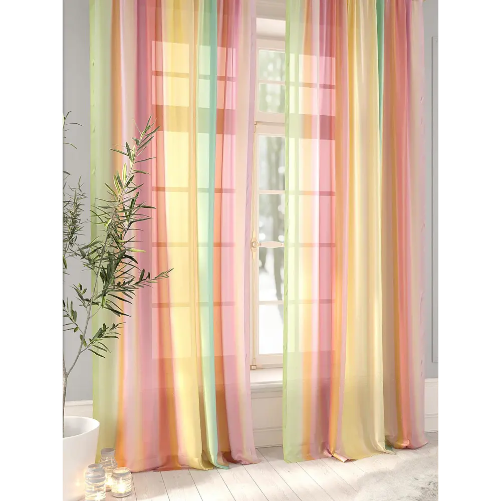 Фото 2 Тюль на ленте At Home Мирлис 150x260 см вуаль цвет желтый/оранжевый/розовый/зеленый AA970114 Фото 2 Тюль на ленте At Home Мирлис 150x260 см вуаль цвет желтый/оранжевый/розовый/зеленый AA970114