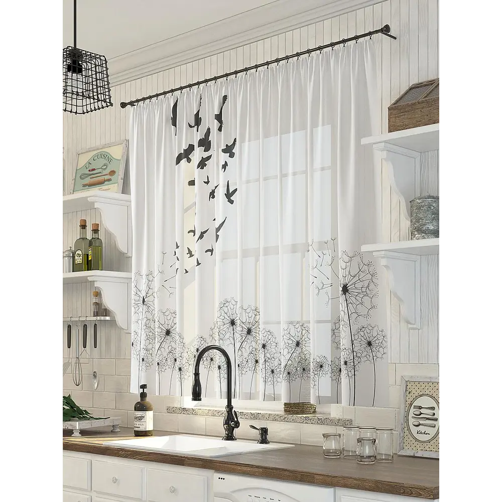 Фото Тюль на ленте At Home Флайси 300x150 см вуаль цвет черный AA533033 Фото Тюль на ленте At Home Флайси 300x150 см вуаль цвет черный AA533033