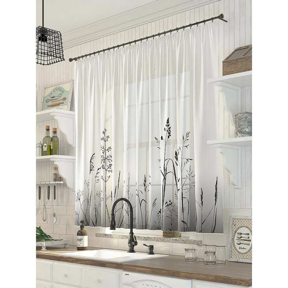 Фото Тюль на ленте At Home Флорин 300x150 см вуаль цвет серебристый/серый/черный AA533135 Фото Тюль на ленте At Home Флорин 300x150 см вуаль цвет серебристый/серый/черный AA533135