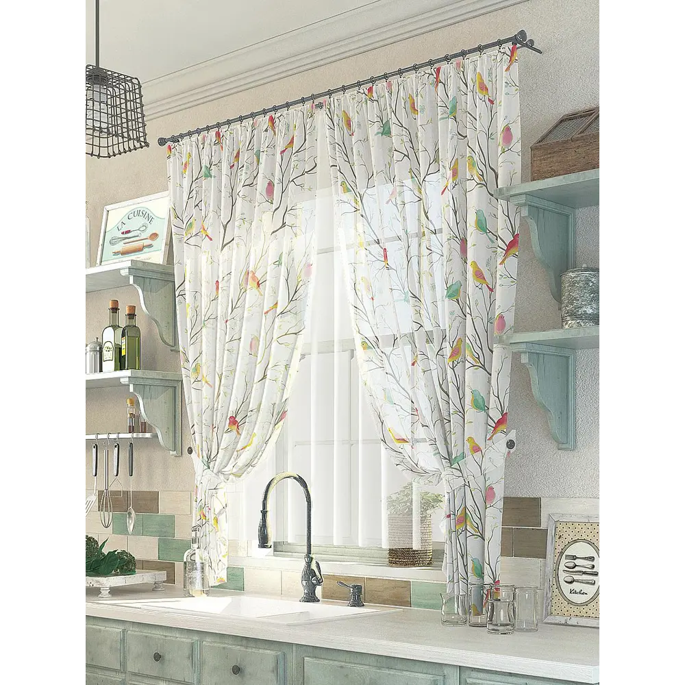Фото Тюль на ленте At Home Лифор 150x180 см вуаль цвет коричневый/красный/желтый/зеленый AA976004 Фото Тюль на ленте At Home Лифор 150x180 см вуаль цвет коричневый/красный/желтый/зеленый AA976004