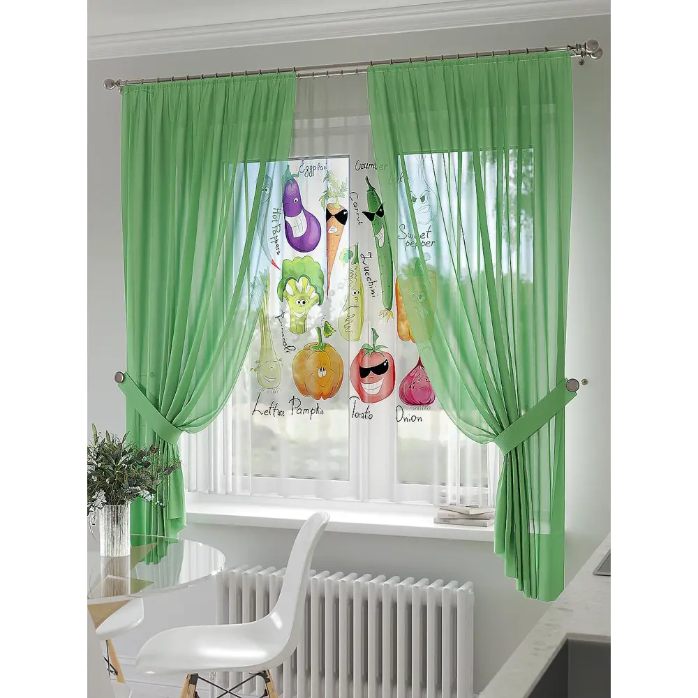 Фото 3 Тюль на ленте At Home Вендес 145x180 см вуаль цвет красный/желтый/черный/зеленый AA550058 Фото 3 Тюль на ленте At Home Вендес 145x180 см вуаль цвет красный/желтый/черный/зеленый AA550058