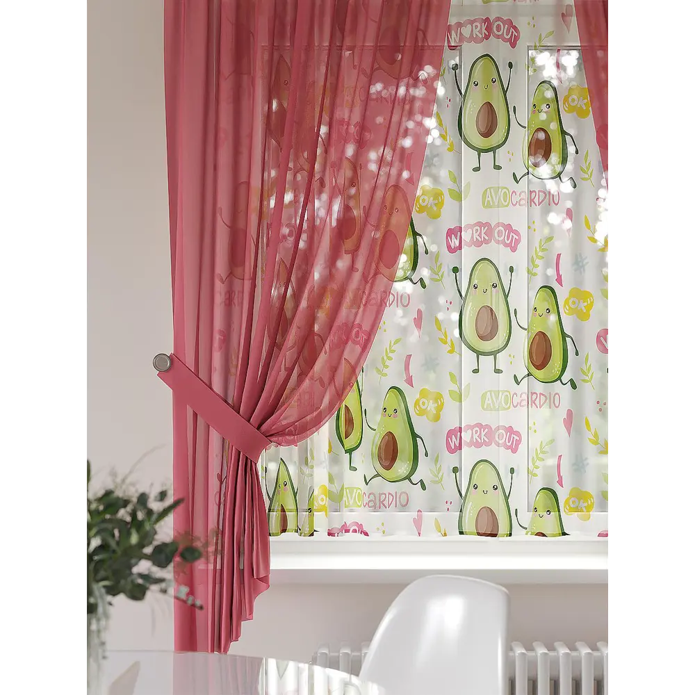 Фото 2 Тюль на ленте At Home Раминкес 145x180 см вуаль цвет белый/коричневый/желтый/зеленый AA550014 Фото 2 Тюль на ленте At Home Раминкес 145x180 см вуаль цвет белый/коричневый/желтый/зеленый AA550014