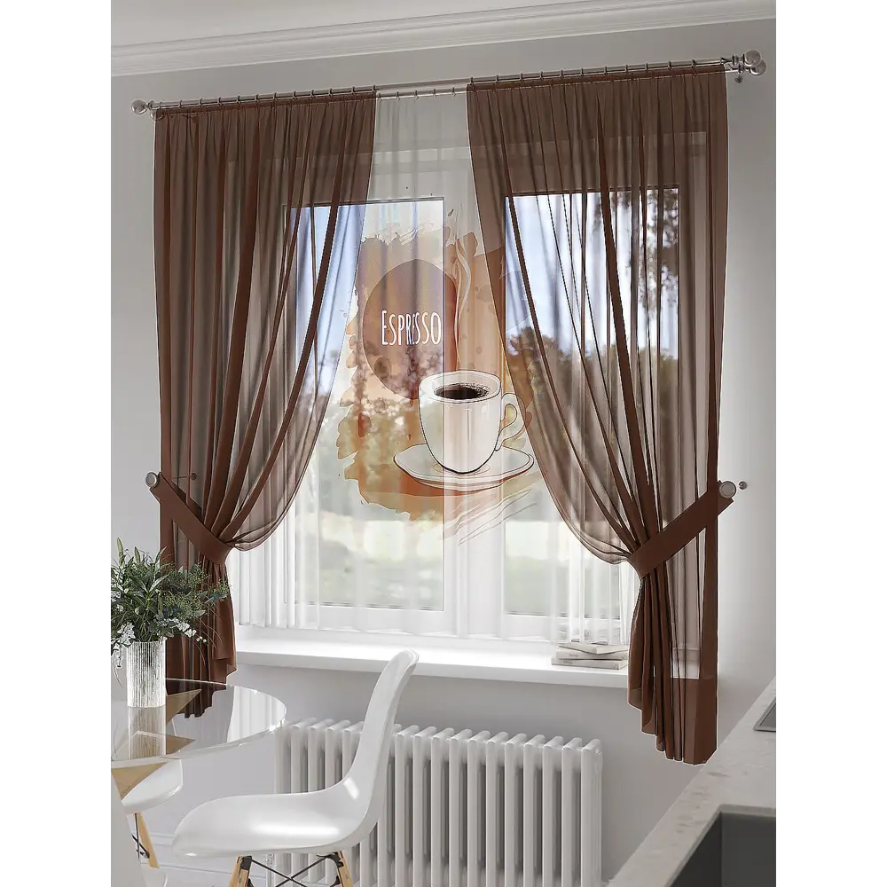 Фото 3 Тюль на ленте At Home Минивис 145x180 см вуаль цвет белый/красный/черный AA550024 Фото 3 Тюль на ленте At Home Минивис 145x180 см вуаль цвет белый/красный/черный AA550024