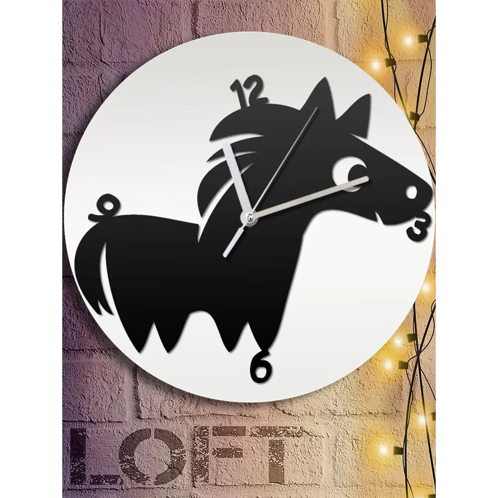 Фото 6 Настенные часы круглые 31 см Бруталити животные - 723 цвет черный