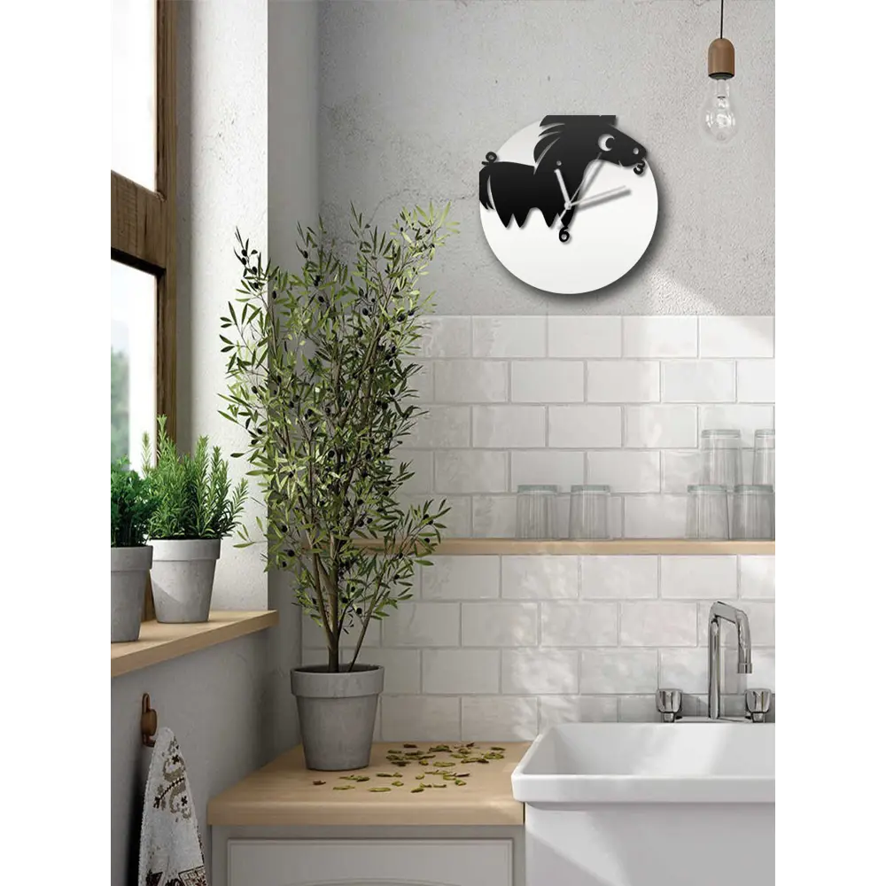 Фото 5 Настенные часы круглые 31 см Бруталити животные - 723 цвет черный