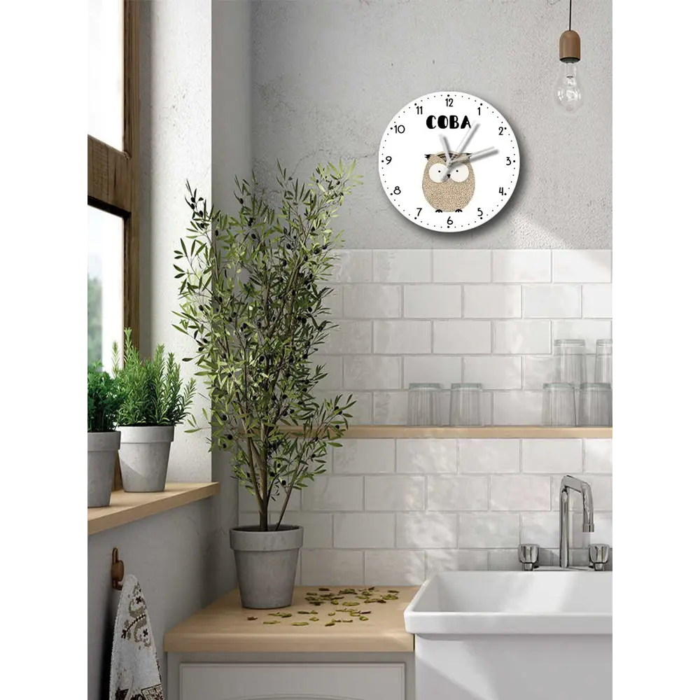 Фото Настенные часы круглые 27 см Бруталити детское животные сова милота - 3251 цвет черный Фото Настенные часы круглые 27 см Бруталити детское животные сова милота - 3251 цвет черный