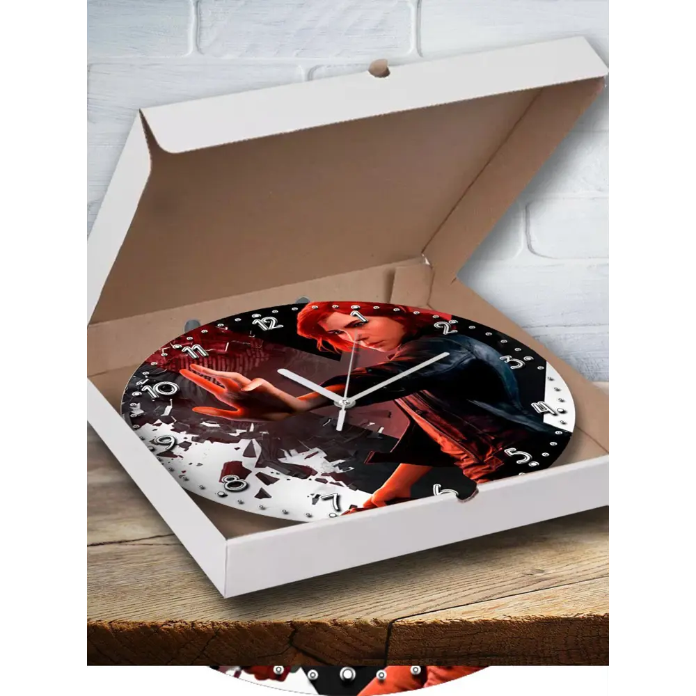 Фото Настенные часы круглые 27 см Бруталити игры Control - 3400 цвет черный