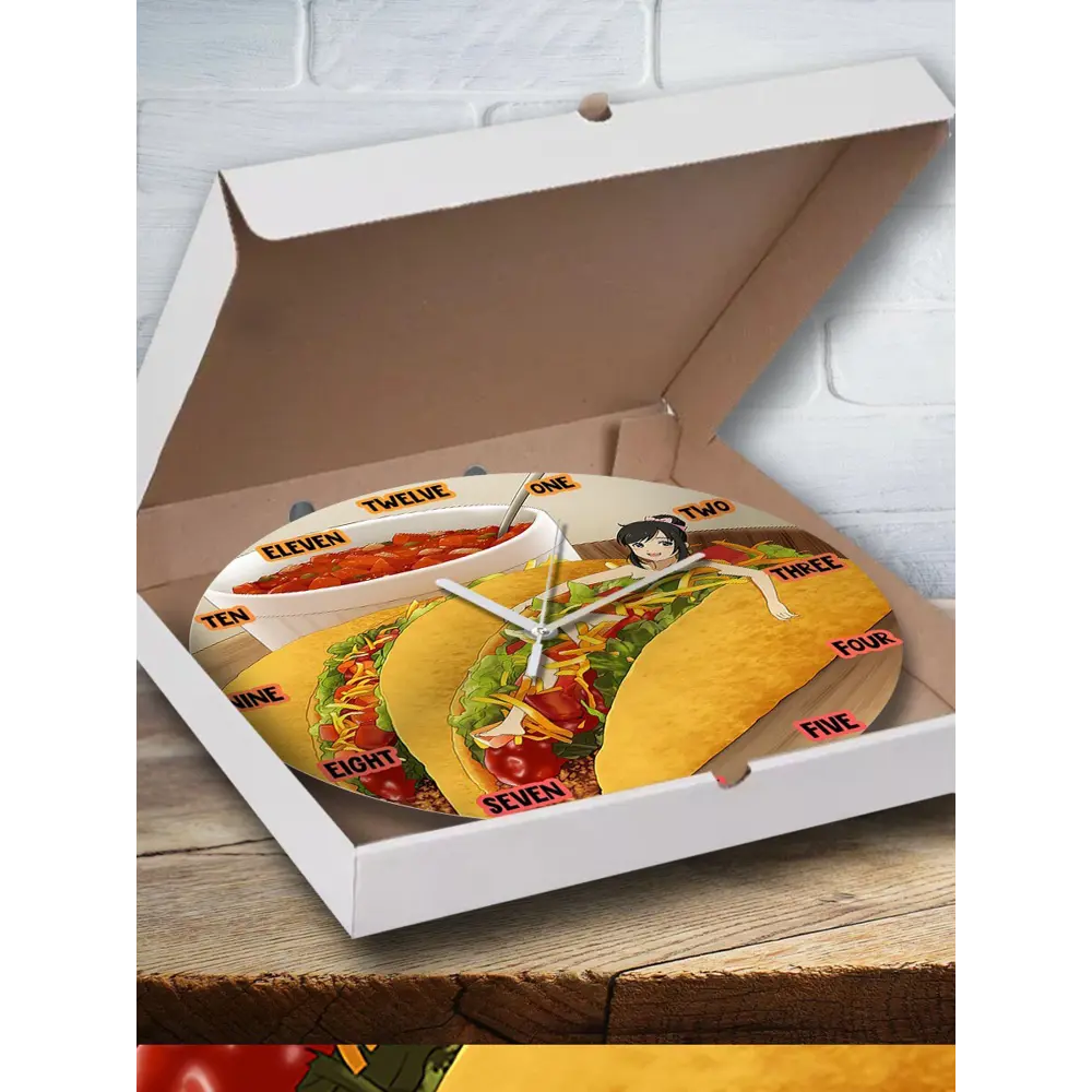 Фото 3 Настенные часы круглые 27 см Бруталити доставка еды - 207 цвет черный