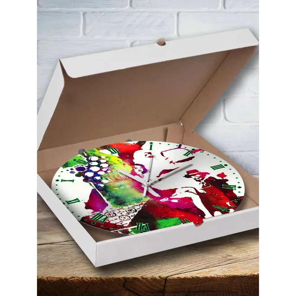 Фото Настенные часы круглые 27 см Бруталити еда - 4 цвет черный Фото Настенные часы круглые 27 см Бруталити еда - 4 цвет черный