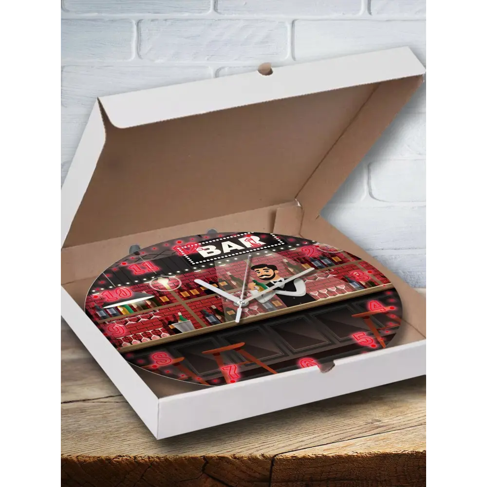 Фото 2 Настенные часы круглые 27 см Бруталити еда - 39 цвет черный