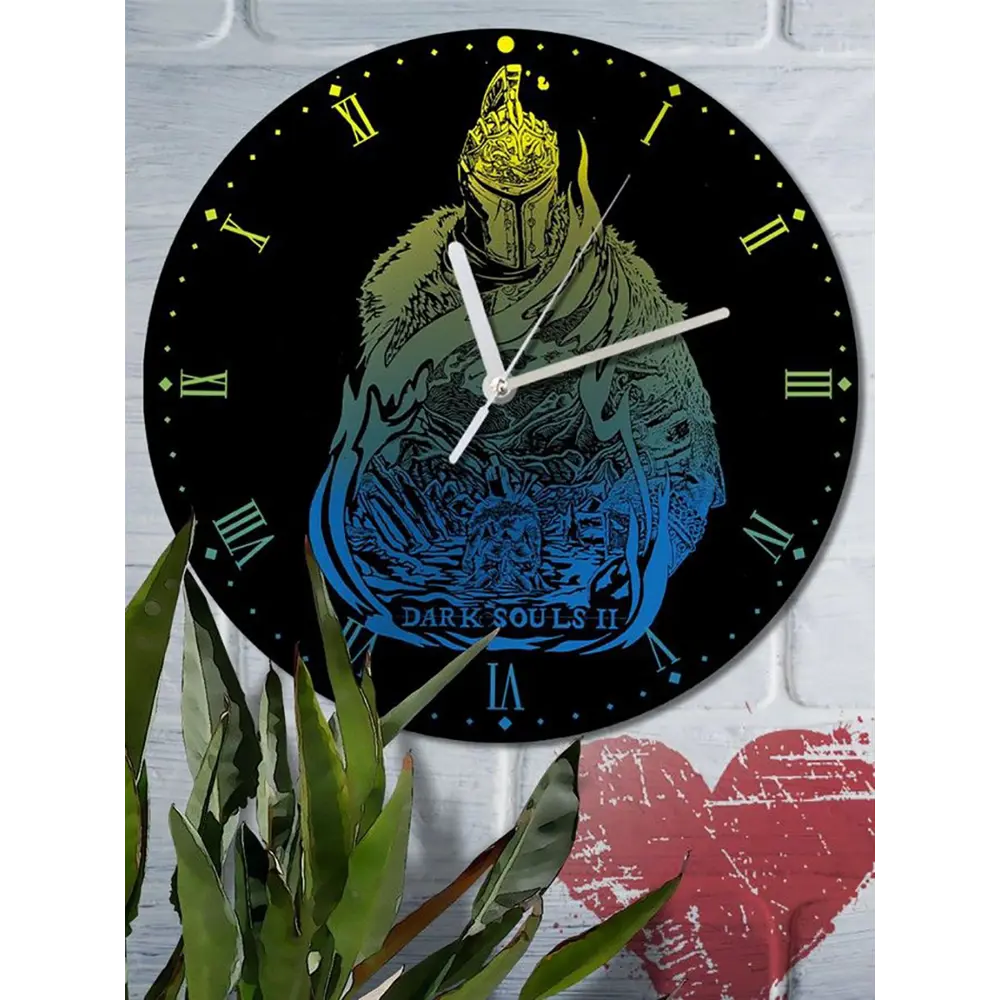 Фото 6 Настенные часы круглые 27 см Бруталити Игры Dark Souls 2 Scholar of The First Sin - 6099 цвет черный