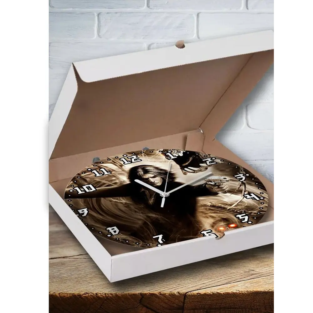 Фото 3 Настенные часы круглые 27 см Бруталити игры Darkness 2 - 6648 цвет черный