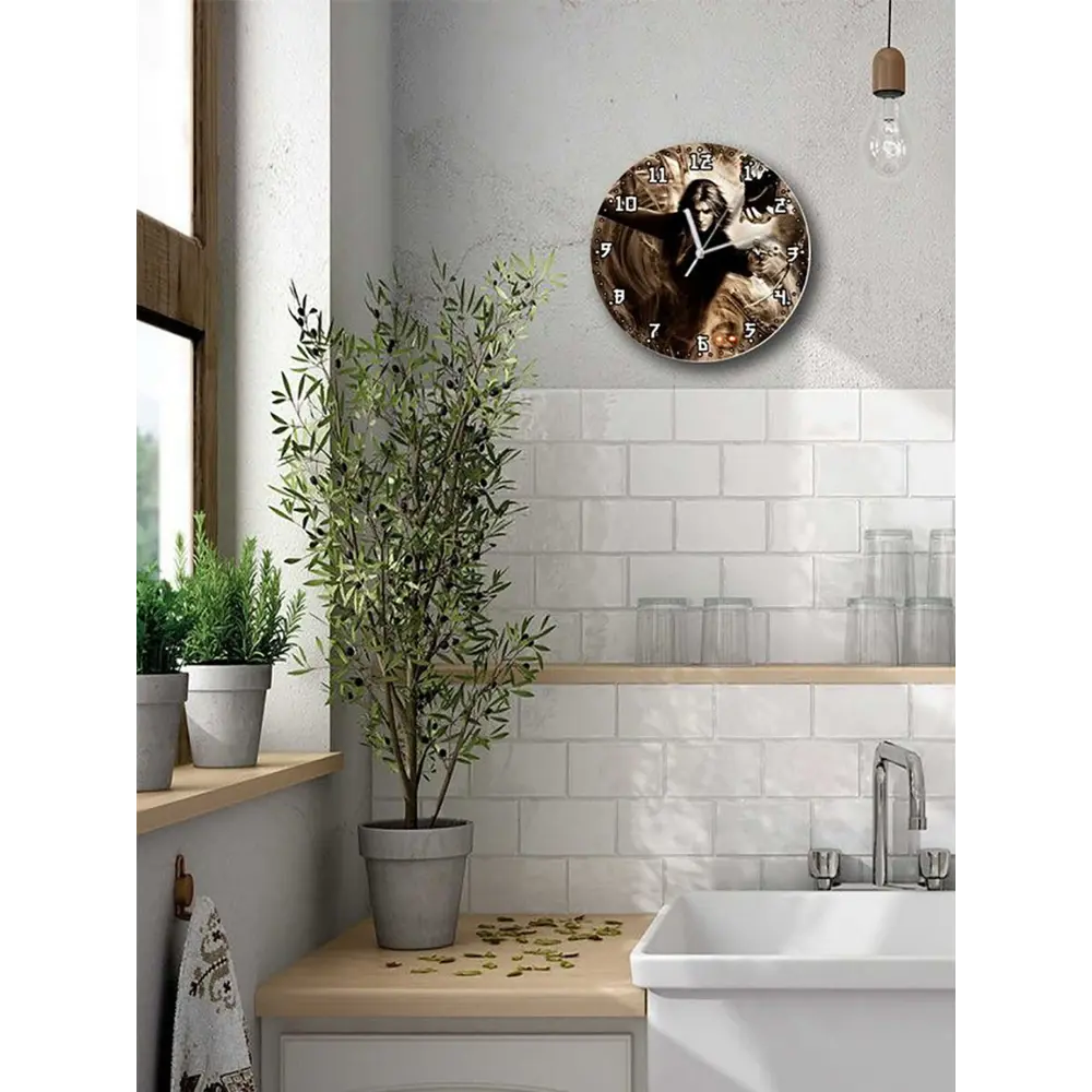 Фото 5 Настенные часы круглые 27 см Бруталити игры Darkness 2 - 6648 цвет черный