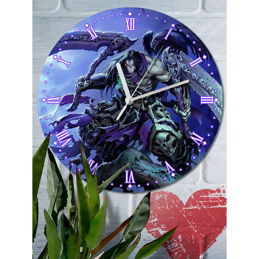 Фото 6 Настенные часы круглые 27 см Бруталити Игры Darksiders 2814 цвет черный
