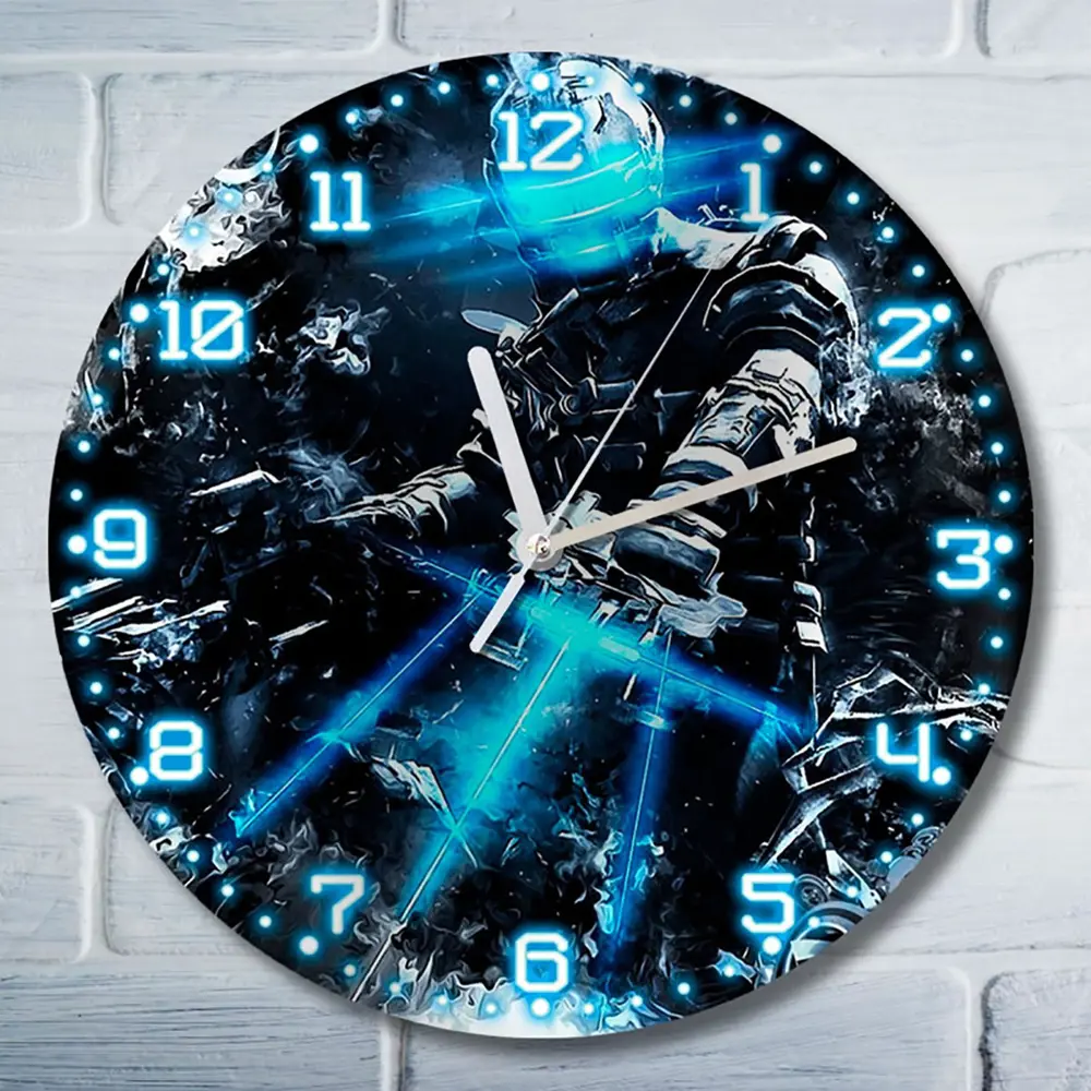 Фото Настенные часы круглые 27 см Бруталити игры Dead Space 3 4695 цвет черный