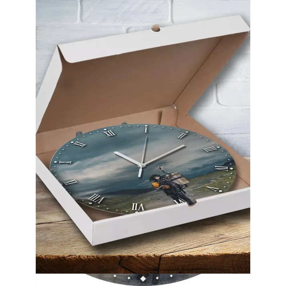 Фото 2 Настенные часы круглые 27 см Бруталити игры Death Stranding - 4464 цвет черный