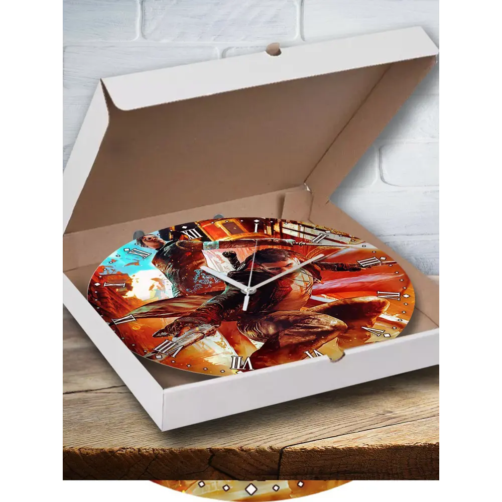 Фото 2 Настенные часы круглые 27 см Бруталити игры Devil May Cry Difinitive Edition - 4552 цвет черный