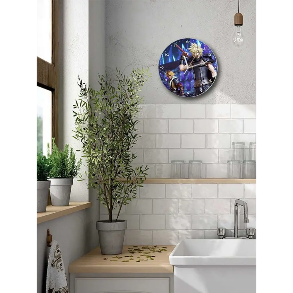 Фото 5 Настенные часы круглые 27 см Бруталити игры Dissidia Final Fantasy NT - 6187 цвет черный