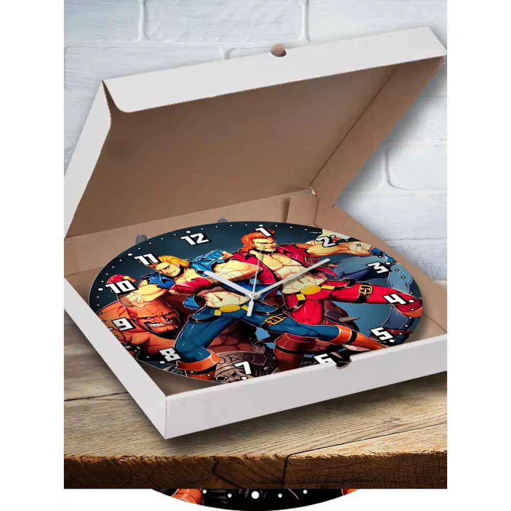Фото Настенные часы круглые 27 см Бруталити Игры Double Dragon - 2450 цвет черный
