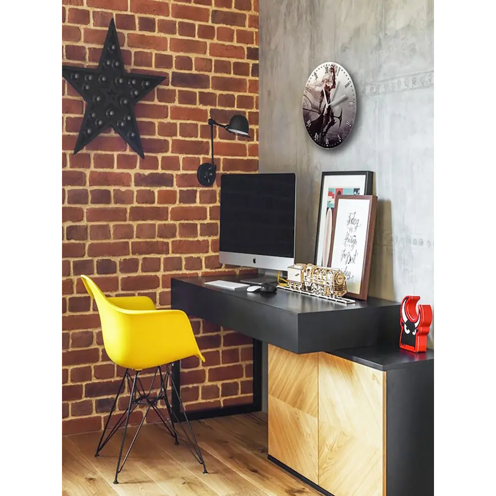 Фото 4 Настенные часы круглые 27 см Бруталити Игры Dragon Age 2 2827 цвет черный