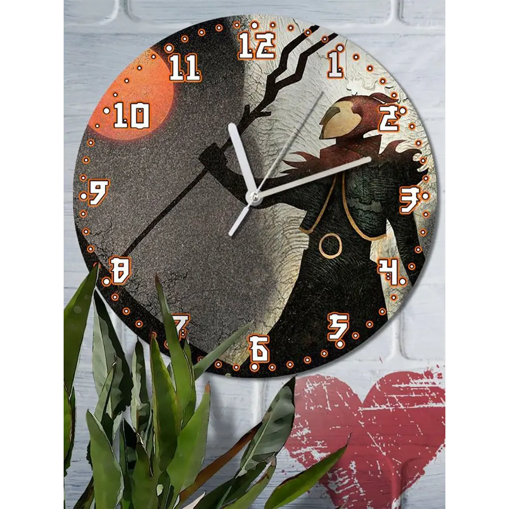 Фото 6 Настенные часы круглые 27 см Бруталити игры Dragon Age 2 - 6341 цвет черный