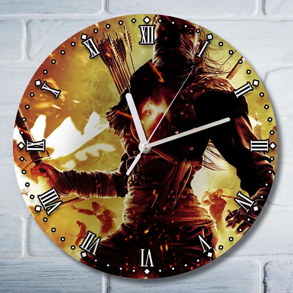 Фото Настенные часы круглые 27 см Бруталити игры Dragons Dogma 4894 цвет черный