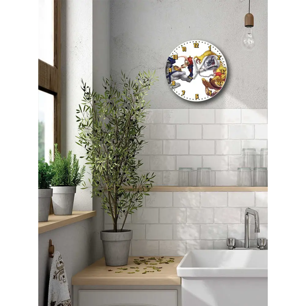 Фото Настенные часы круглые 27 см Бруталити Игры Earthworm Jim - 2460 цвет черный