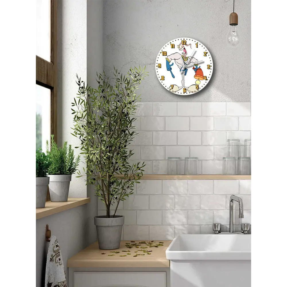 Фото 2 Настенные часы круглые 27 см Бруталити Игры Earthworm Jim - 2459 цвет черный