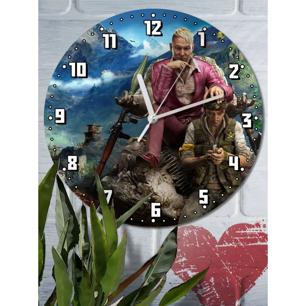 Фото 2 Настенные часы круглые 27 см Бруталити Игры Far Cry 4 - 2250 цвет черный Фото 2 Настенные часы круглые 27 см Бруталити Игры Far Cry 4 - 2250 цвет черный