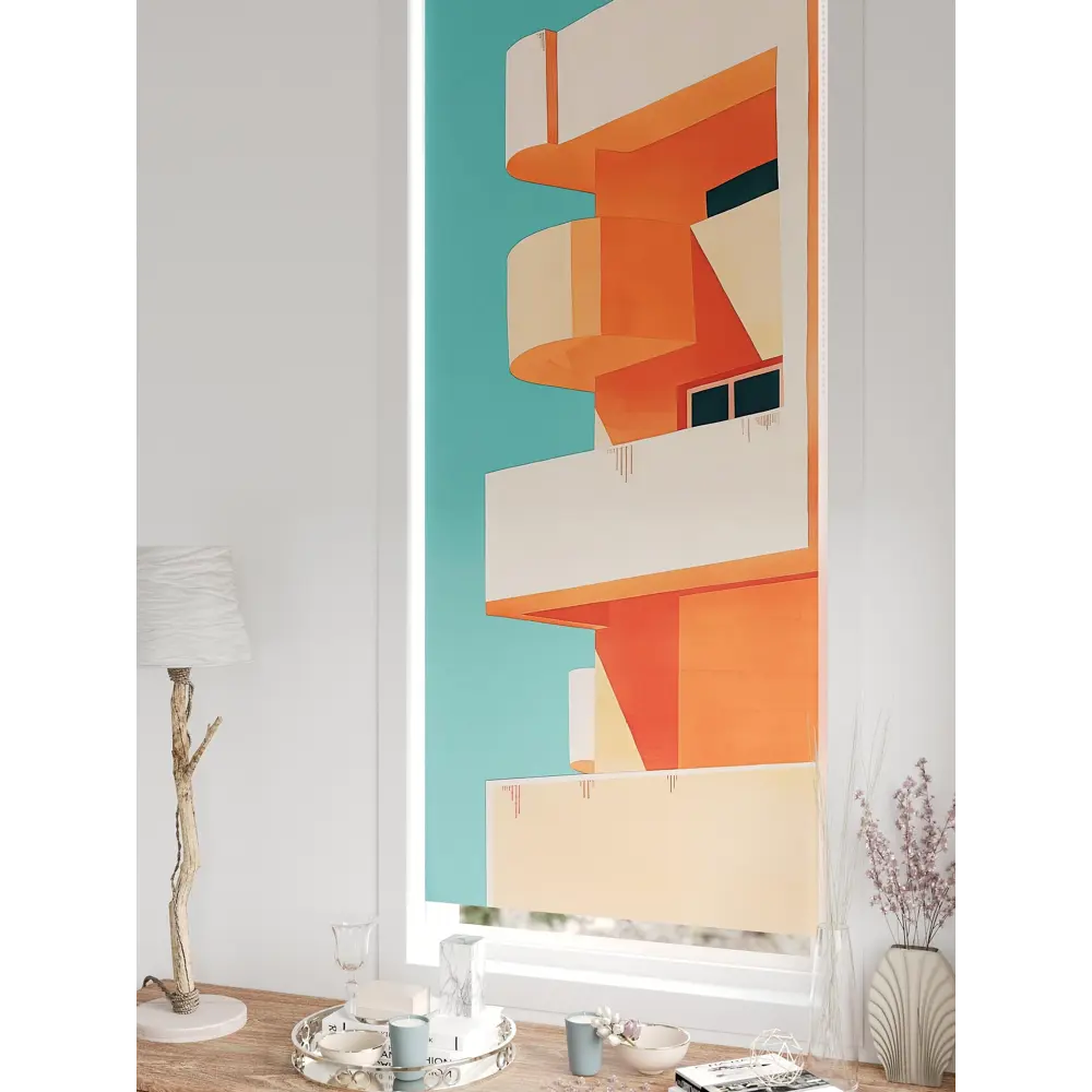 Фото 5 Рулонная штора At Home Онорэ 68x170 см цвет бежевый/оранжевый/бирюзовый AT781919 Фото 5 Рулонная штора At Home Онорэ 68x170 см цвет бежевый/оранжевый/бирюзовый AT781919
