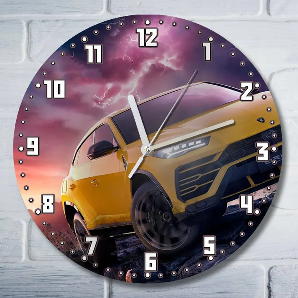 Фото Настенные часы круглые 27 см Бруталити игры Forza Horizon 4 - 6511 цвет черный
