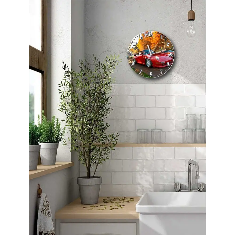 Фото 5 Настенные часы круглые 27 см Бруталити игры Forza Horizon 4 - 6515 цвет черный