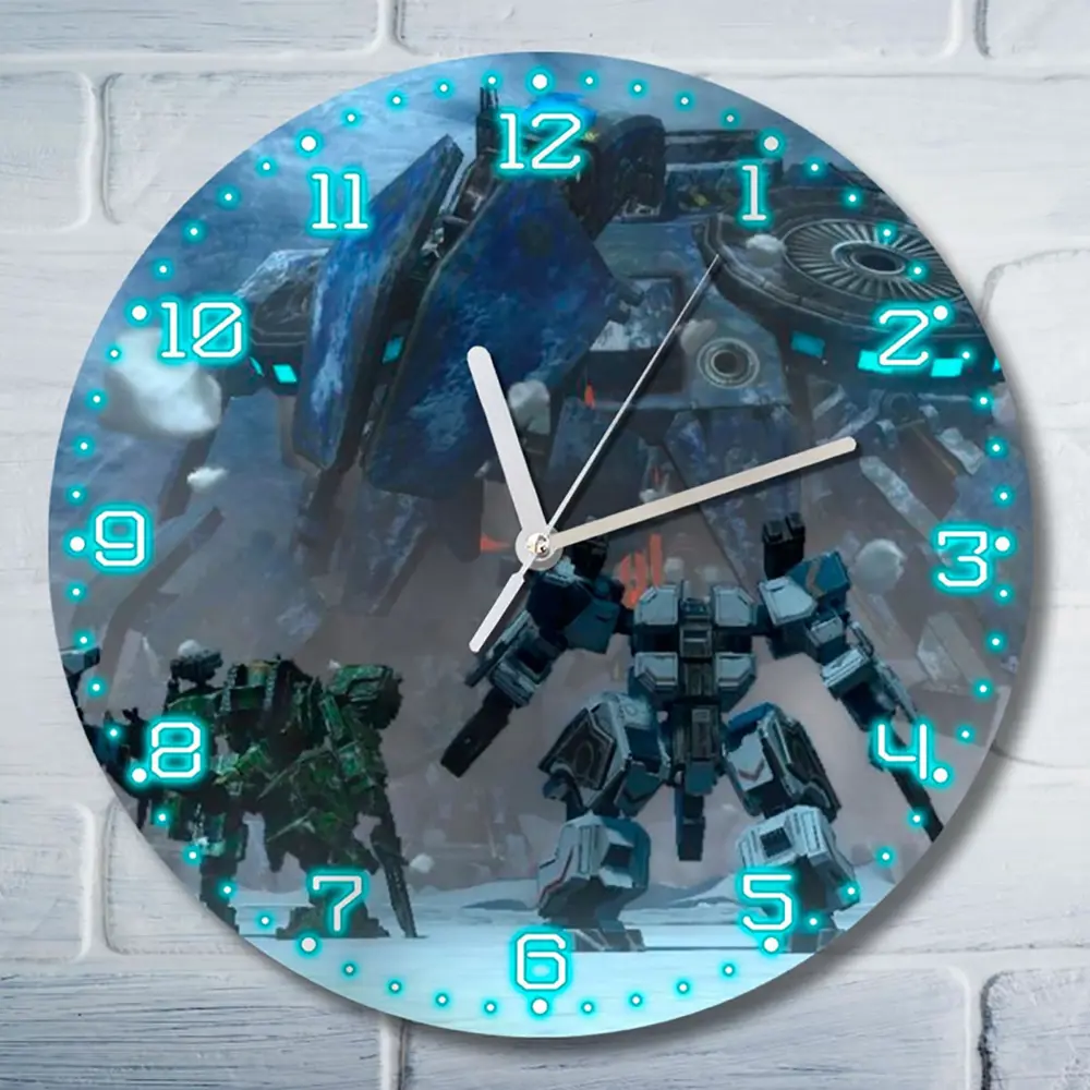 Фото Настенные часы круглые 27 см Бруталити игры Front Mission Evolved 4815 цвет черный