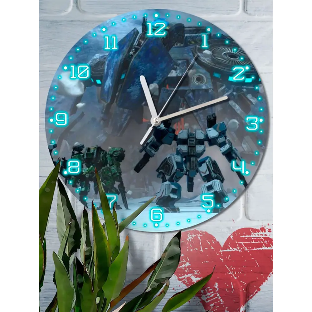 Фото 6 Настенные часы круглые 27 см Бруталити игры Front Mission Evolved 4815 цвет черный