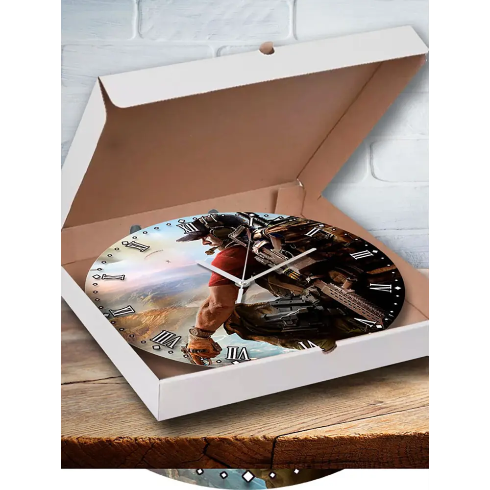 Фото 3 Настенные часы круглые 27 см Бруталити игры Ghost Recon Wildlands 5091 цвет черный