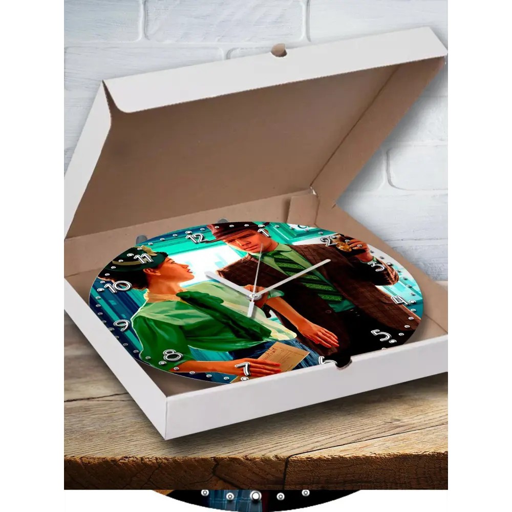 Фото Настенные часы круглые 27 см Бруталити игры L.A. NOIRE - 3414 цвет черный