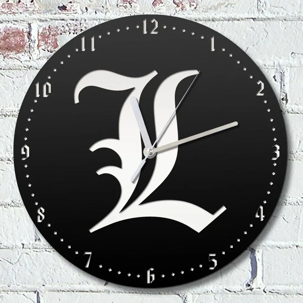 Фото Настенные часы круглые 31 см Бруталити аниме тетрадь смерти - 2068 цвет черный