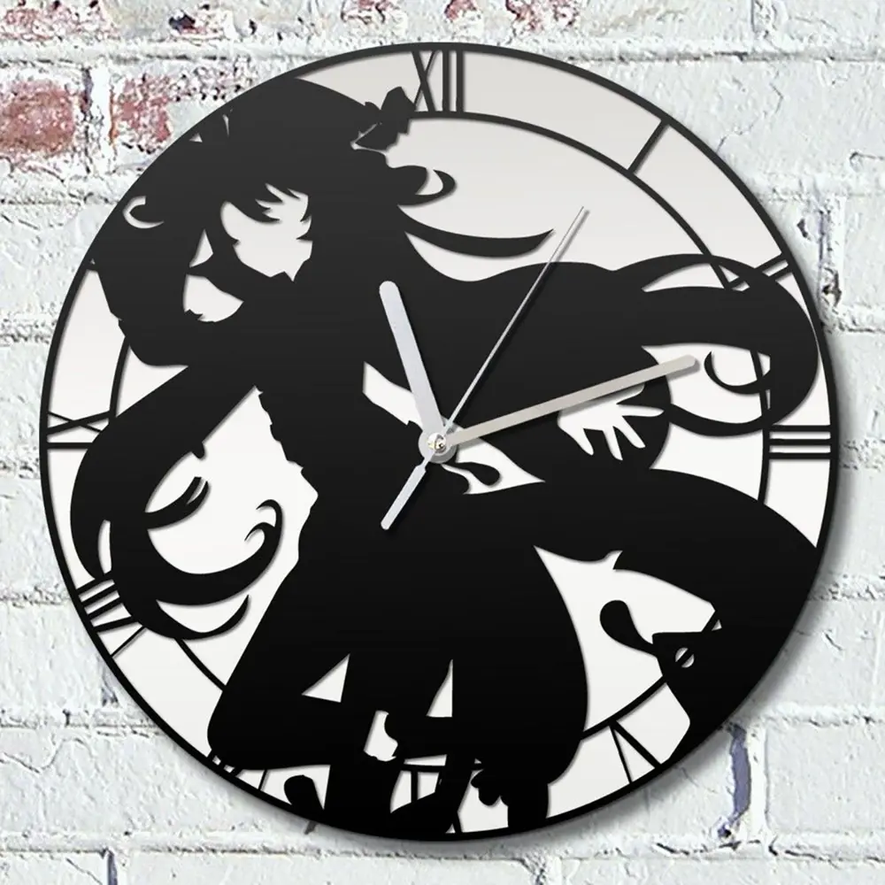 Фото Настенные часы круглые 31 см Бруталити игры геншин импакт - 2093 цвет черный Фото Настенные часы круглые 31 см Бруталити игры геншин импакт - 2093 цвет черный