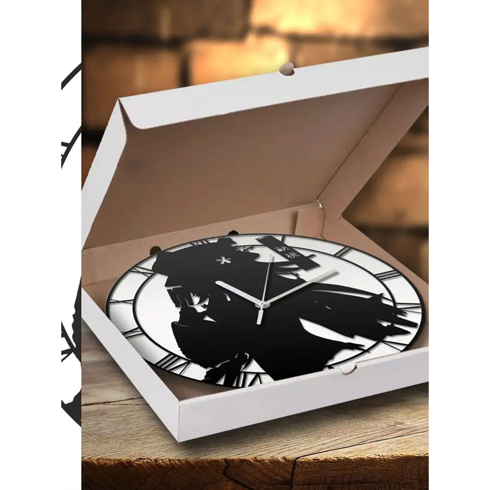 Фото 4 Настенные часы круглые 31 см Бруталити игры геншин импакт - 2094 цвет черный