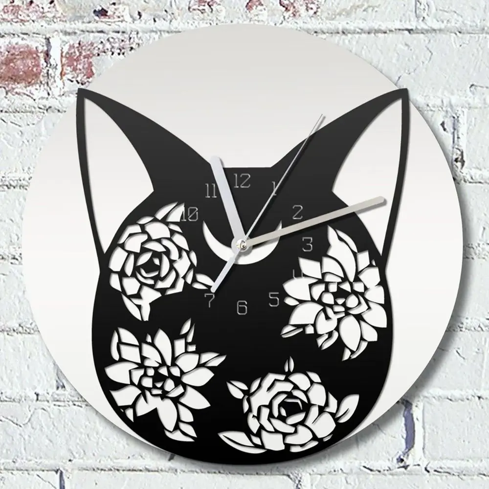Фото Настенные часы круглые 31 см Бруталити котик Sailor Moon Crystal -2074 цвет черный Фото Настенные часы круглые 31 см Бруталити котик Sailor Moon Crystal -2074 цвет черный