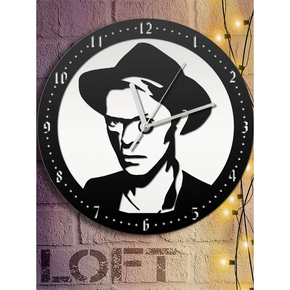Фото 2 Настенные часы круглые 31 см Бруталити Музыка David Bowie - 2512 цвет черный