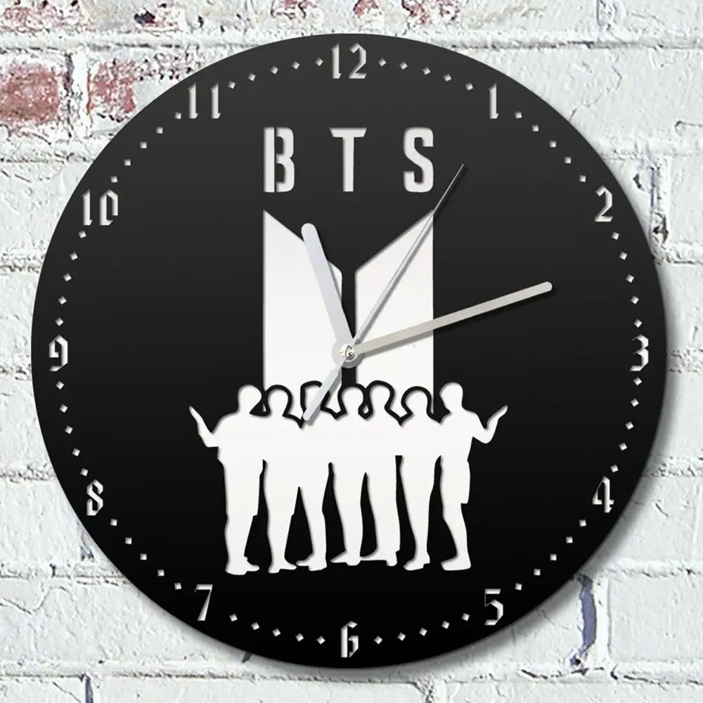 Фото Настенные часы круглые 31 см Бруталити музыка кпоп - 2037 цвет черный Фото Настенные часы круглые 31 см Бруталити музыка кпоп - 2037 цвет черный
