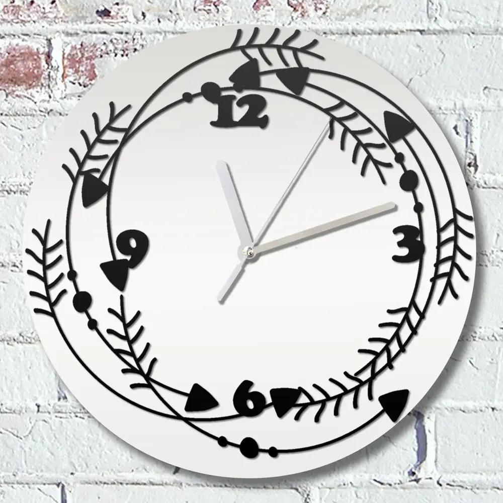 Фото Настенные часы круглые 31 см Бруталити Стрелы - 736 цвет черный