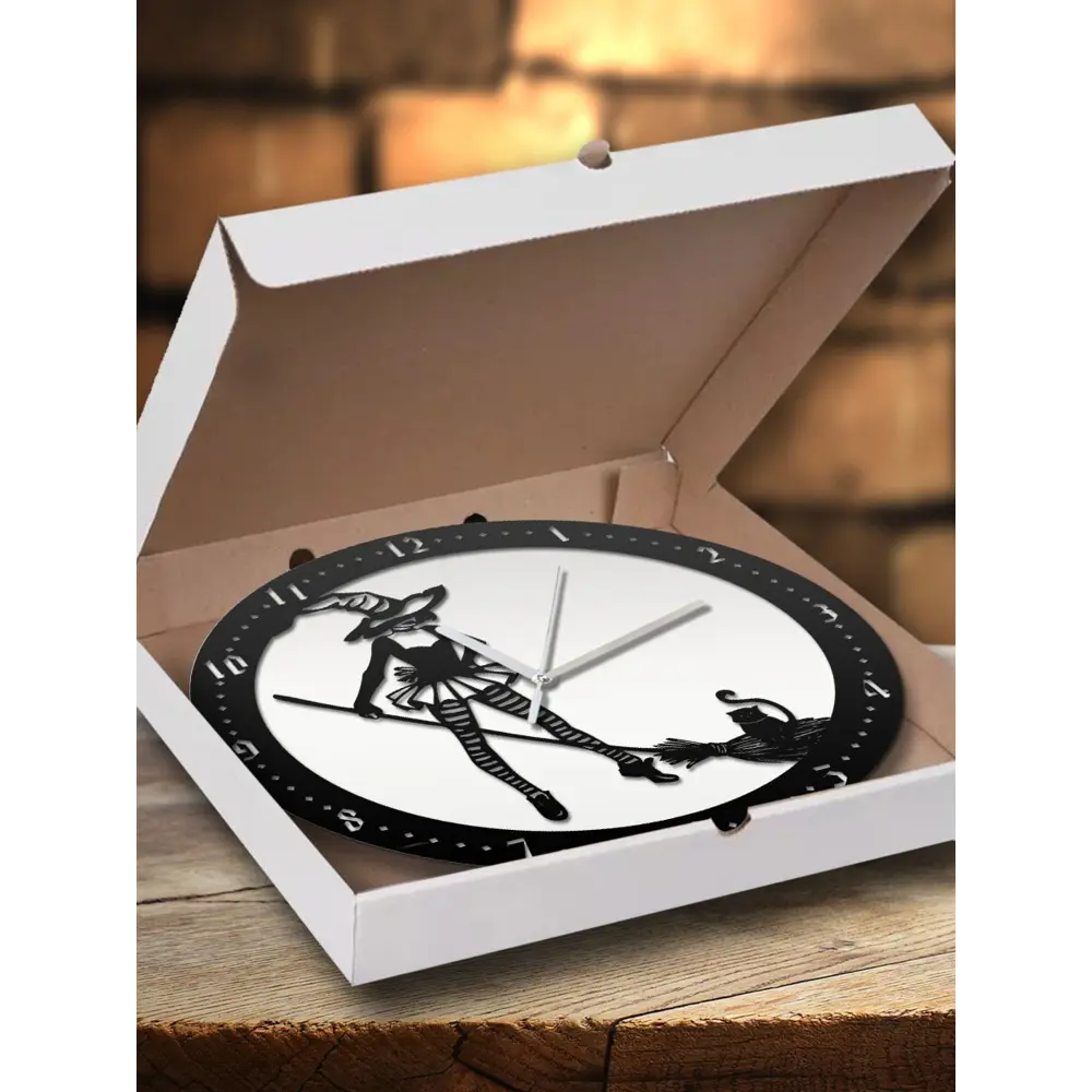 Фото 3 Настенные часы круглые 31 см Бруталити хэллоуин - 655 цвет черный