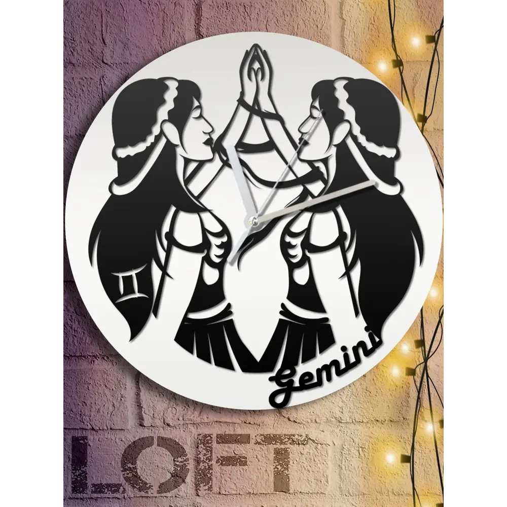Фото 6 Настенные часы круглые 31 см Бруталити гороскоп - 332 цвет черный