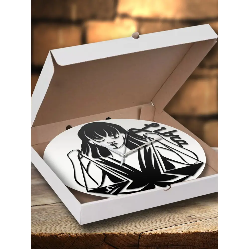 Фото 3 Настенные часы круглые 31 см Бруталити гороскоп - 336 цвет черный